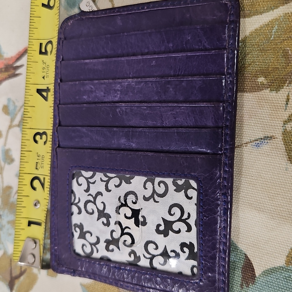 HOBO Deep Purple Leather Card Holder - Picture 6 of 7